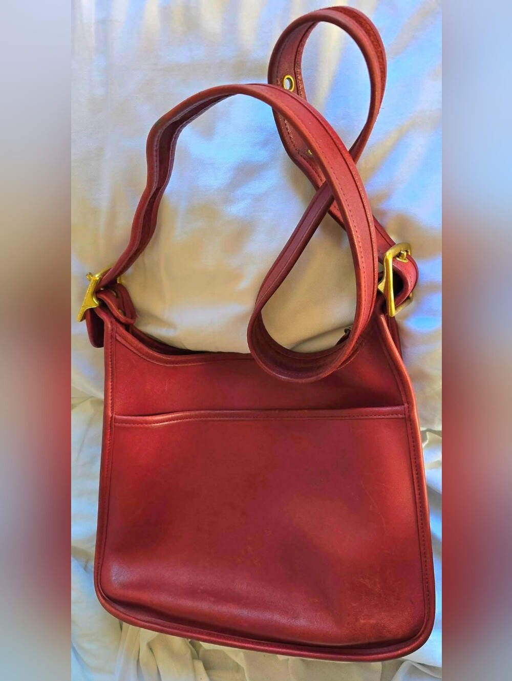 Vintage Coach Legacy Janice 9966 Red Leather Shoulder/Crossbody Bag